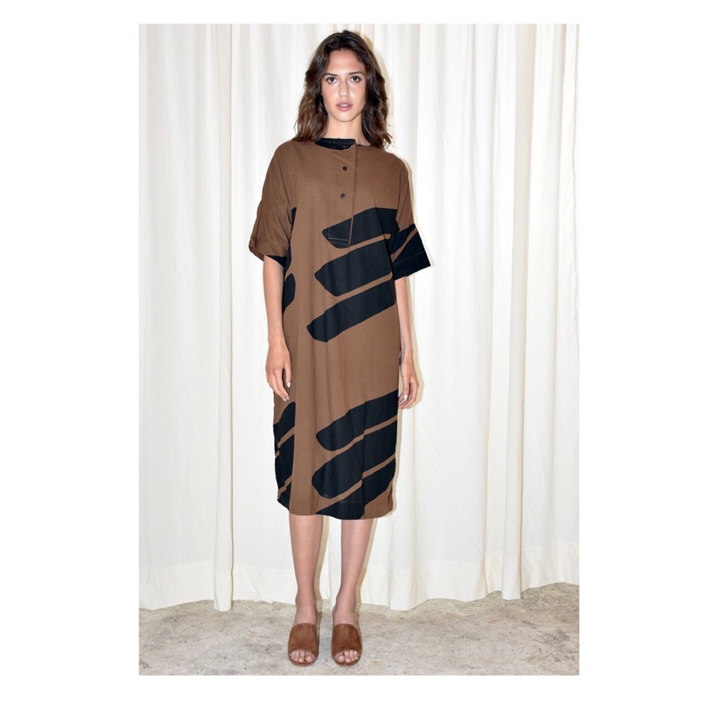 uzi broken stripe dress S NWOT retail $175